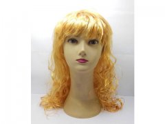 1Pc Golden Long Curly Wavy Cosplay Party Hair Wig 50cm 1Pc Golden Long Curly Wavy Cosplay Party Hair Wig 50cm