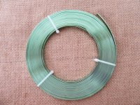 1Roll X 11M Flat Aluminium Craft Wire Jewelry Making 5mm - Green