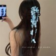 6Pcs Blue Tassel Flower Hair Claws Hair Clip Sweet Headdress Floral Hair Accessories (image for) 6Pcs Blue Tassel Flower Hair Claws Hair Clip Sweet Headdress Floral Hair Accessories