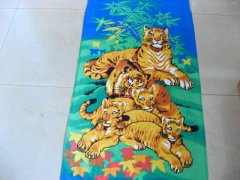 (image for) 1Pc Cotton 5-Tiger Beach/Bath Towels 175X70cm