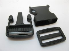 (image for) 100Sets Black Side Release Buckles For 32mm Webbing