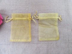 (image for) 98Pcs Golden Drawstring Jewelry Gift Pouches 12x9cm