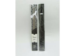 10Pairs Stainless Steel Chopsticks in Artistic Sleeve - Black