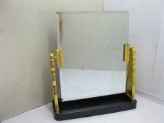 1X Golden Dresser Beauty Makeup Mirror 14x16.5cm 1X Golden Dresser Beauty Makeup Mirror 14x16.5cm