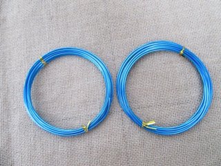 10Rolls X 3Meters Aluminium Craft Wire 2mm Thick - Royal Blue