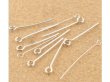 (image for) 250gram(3000Pcs) Silver Plated Eye Pins Jewelry Finding 20mm