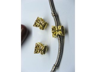 10 Gold Plated Butterfly European Stopper Beads Clips pa-c21