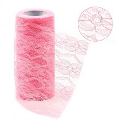 2Roll X 10Yds Pink Lace Tulle Roll Spool DIY Wedding