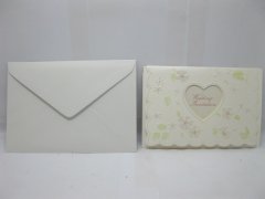 (image for) 10Pcs New White Wedding Invitation w/Flower On