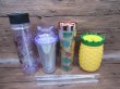 (image for) 4Pcs HQ Drinking Bottle Juice Cup with Straw Asorted