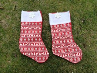 3Pkts x 2Pcs Christmas Xmas Santa Claus Stocking (image for) 3Pkts x 2Pcs Christmas Xmas Santa Claus Stocking