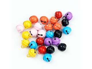 5x10Pcs Jingle Bells Beads Pendants Craft 15mm Mixed (image for) 5x10Pcs Jingle Bells Beads Pendants Craft 15mm Mixed