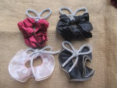 (image for) 1Pc Simple Rhinestone Hair Ties Bands Elastic Scrunchies