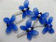 (image for) 100 Navy Blue Fairy Dragonfly Jewellery Charms Pendants