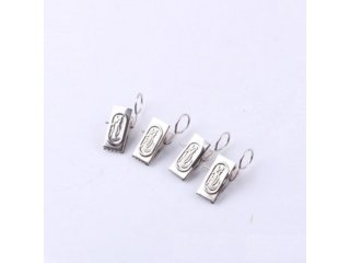 10Sheet x 20Pcs Stainless Steel Shower Curtain Drapery Hook Clip
