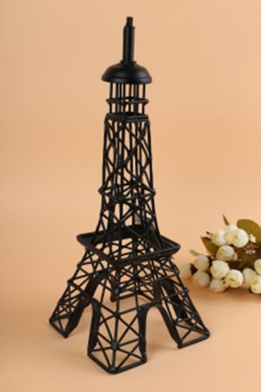 1X Black Eiffel Tower Miniature Model Decoration 32cm high - Click Image to Close