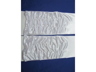 2Pair White Wedding Satin Fingerless Bridal Gloves