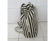 (image for) 1X Black & Ivory Stripe Lady Knapsack Backpack Bag