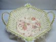 2X Fancy Handmade Hexagon 6-Sided Paper Crochet Basket w/Handle (image for) 2X Fancy Handmade Hexagon 6-Sided Paper Crochet Basket w/Handle