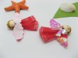 (image for) 98 Red Hand Craft Organza Angel Embellishments jew-r106