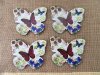 12Pcs Decorative Butterfly Shape Kitchenware MDF Coaster