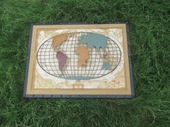 (image for) 1Pc Iron Wall Art World Globe Metal Mural Wall Hanging Home D?co