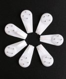 12Sheets x 6Pcs White Plastic Wall Hook with 4Nails Wall Hook