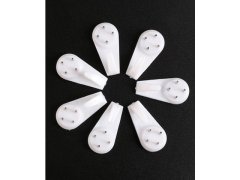 (image for) 12Sheets x 6Pcs White Plastic Wall Hook with 4Nails Wall Hook
