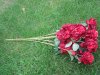 6Pcs Red Peony Artificial Flower Wedding Bouquet Party Home Deco