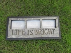(image for) 1Pc Vintage Photo Frame LIFE IS BRIGHT Light Desktop or Wall