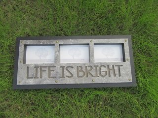 1Pc Vintage Photo Frame LIFE IS BRIGHT Light Desktop or Wall (image for) 1Pc Vintage Photo Frame LIFE IS BRIGHT Light Desktop or Wall