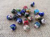 20Pcs Handmade Round Cloisonne Beads 12mm Dia. Mixed Color
