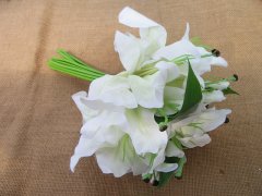(image for) 1Bundle of 14 Lily Bridal Bouquet Holding Flowers Wedding Favor