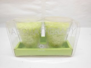 4Sets X 2 Green Candle With Glass Holder Wedding Party Favor (image for) 4Sets X 2 Green Candle With Glass Holder Wedding Party Favor