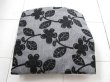 (image for) 2Pcs HQ Grey Plum Blossom Hemp Pillow Cushion Covers 43cm