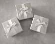 10Pcs Grey Ring Necklace Earring Boxes w/Bow 85x85mm Jewelry Gift Box (image for) 10Pcs Grey Ring Necklace Earring Boxes w/Bow 85x85mm Jewelry Gift Box
