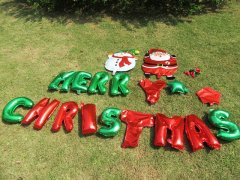 (image for) 4set Merry Christmas Letter Blow Up Banner Balloon Party Favor