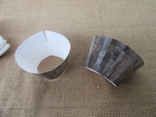 24Pcs Wood Grain Printed Cupcake Wrappers Party Supplies (image for) 24Pcs Wood Grain Printed Cupcake Wrappers Party Supplies