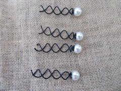 1Pack x 2Pc Spiral Twist Screw Hair Pin Bobby Clip Tie 14mm 1Pack x 2Pc Spiral Twist Screw Hair Pin Bobby Clip Tie 14mm