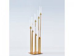 1Set 8 Arm S Design Golden Pillar Candelabra Home Party Wedding