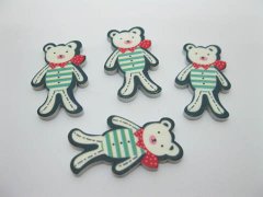 98 Bear Craft Embellishment Scrapbooking 36x22mm - Green
