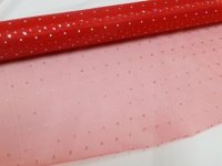 4x1Roll Red Organza Ribbon 49cm Wide for Craft