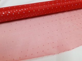4x1Roll Red Organza Ribbon 49cm Wide for Craft