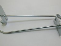20 Metal Slatwall Grid Peg Hooks 15cm