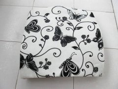 2Pcs HQ Ivory Butterfly Hemp Pillow Cushion Covers 43cm