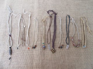 12X Handmade Knitted Necklace with Assorted Pendants