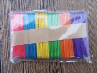200 Art Wooden Craft Stick Paddle Pop Natural Wood Mixed Color 200 Art Wooden Craft Stick Paddle Pop Natural Wood Mixed Color