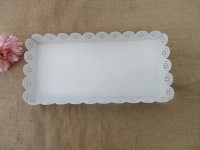 1Pc Decorative Oblong Plates Cake Bread Dessert Serving Display