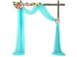 1Pc Blue Wedding Arch Chiffon Backdrop Curtain Drapes Background