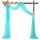 1Pc Blue Wedding Arch Chiffon Backdrop Curtain Drapes Background